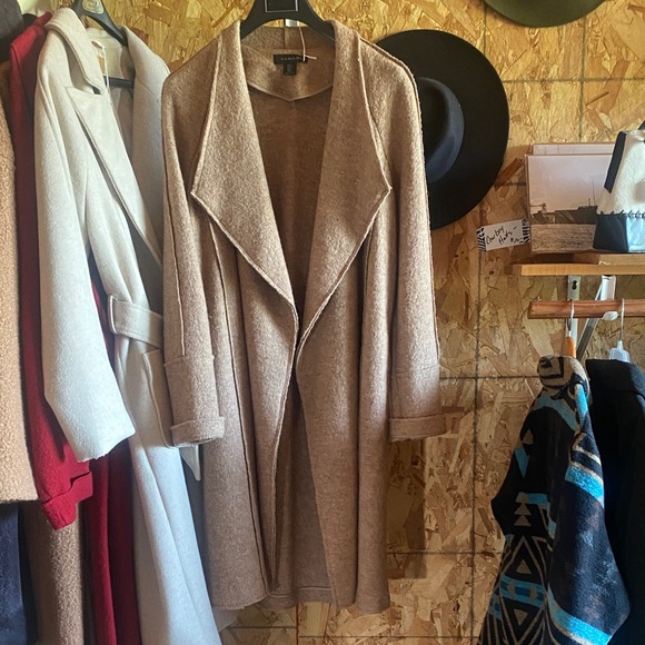 Tahari Beige Wool Blend Coat - Picture 1 of 7